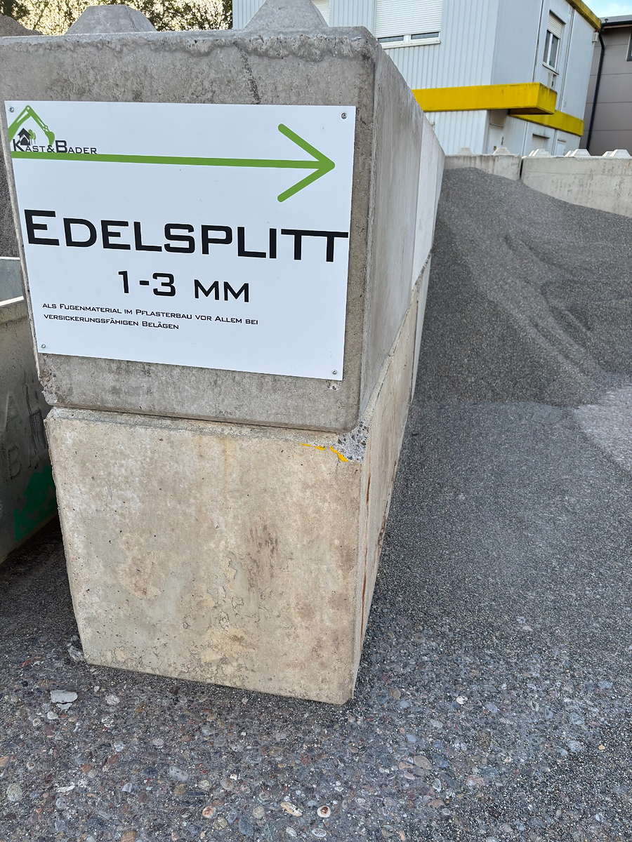 Edelsplitt 1-3 mm auf dem Lagerplatz Bellenberg