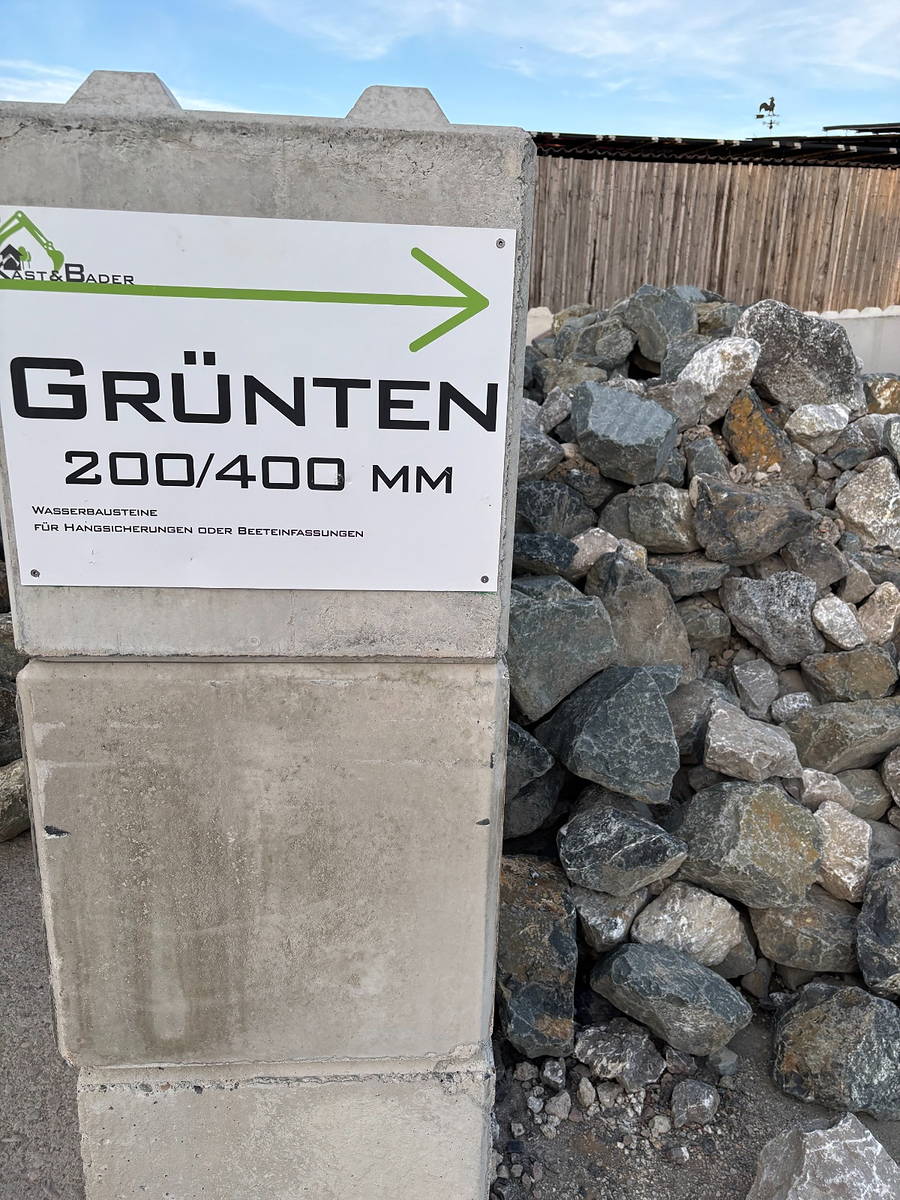 Gruenten 200/400 mm auf dem Lagerplatz Bellenberg