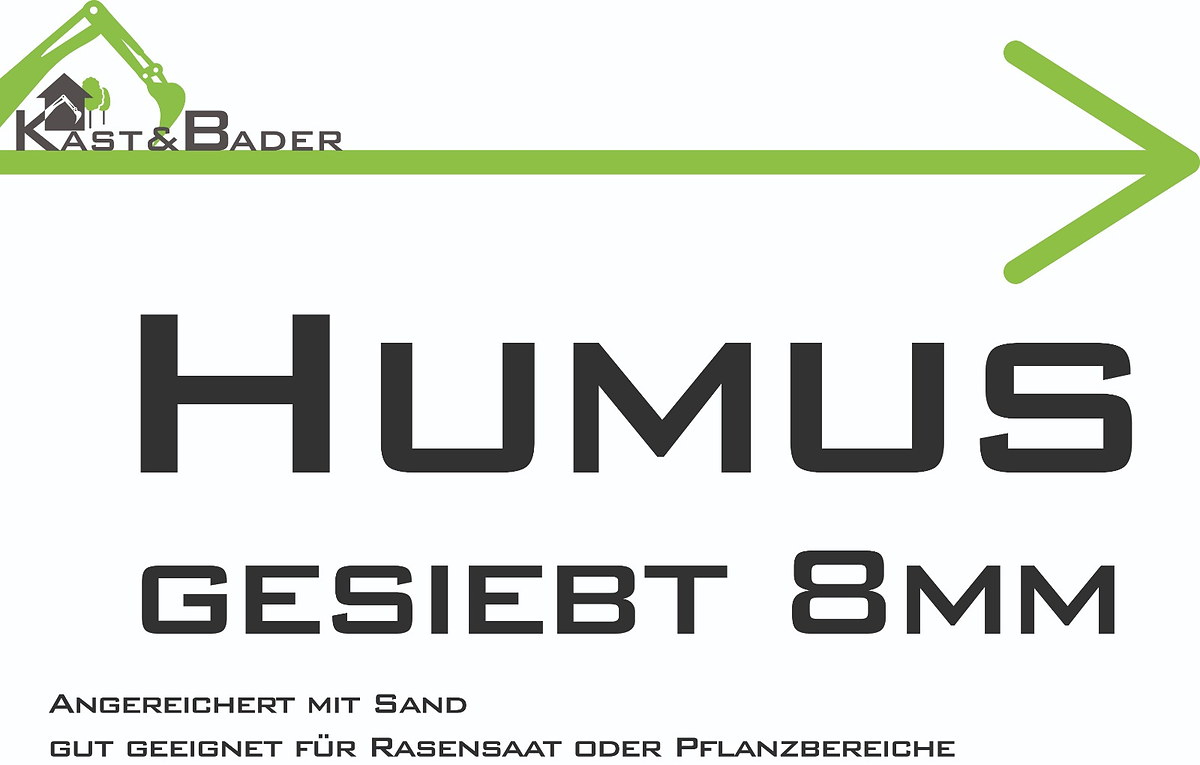 Humus gesiebt auf dem Lagerplatz Bellenberg