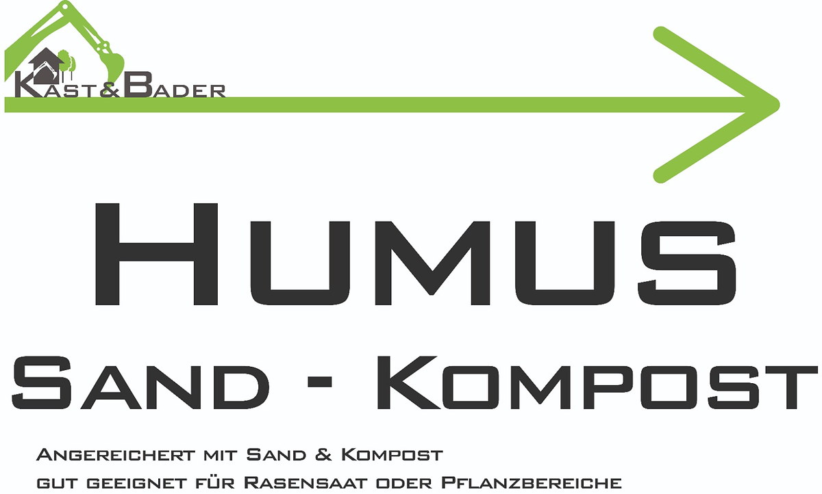 Humus gesiebt, mit Kompost auf dem Lagerplatz Bellenberg
