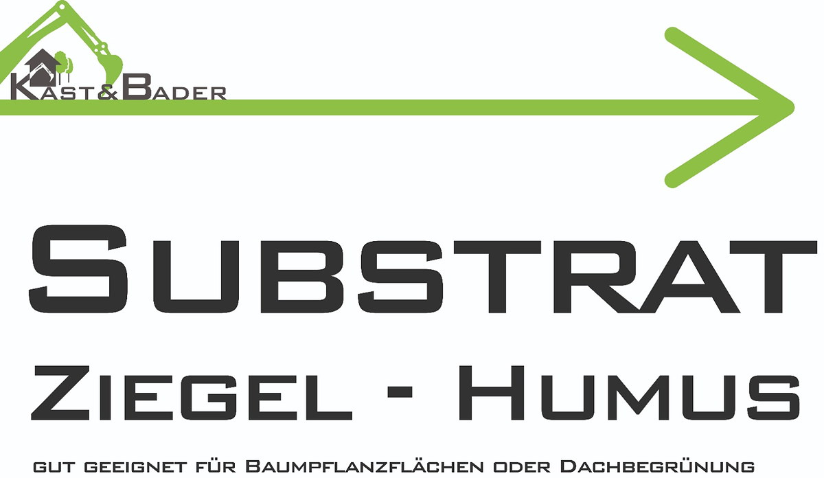 Baumpflanzsubstrat Ziegel und Humus auf dem Lagerplatz Bellenberg