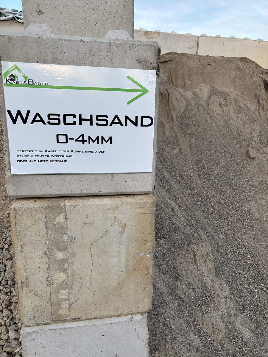Waschsand 0-4 mm auf dem Lagerplatz Bellenberg