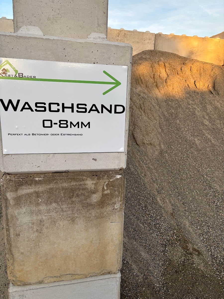 Waschsand 0-8 mm auf dem Lagerplatz Bellenberg